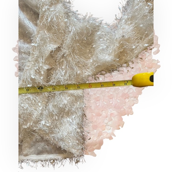 NWT Sugar Thrillz Never Too Much White Fuzzy Cropped Cardigan Sz S - Picture 6 of 7